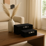 EV22094#S/2 12/14" Rayne Black Suede Boxes