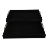 EV22095#S/2 17/20" Rayne Black Suede Trays