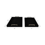 EV22095#S/2 17/20" Rayne Black Suede Trays