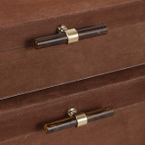 EV22096#S/2 12/14"winston Brn Suede/tigers Eye Hardware Bx