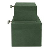 EV22098#S/2 12/14" Aubrina Green Suede/stone Hardware Bx