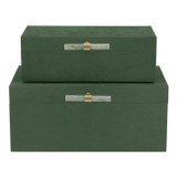 EV22098#S/2 12/14" Aubrina Green Suede/stone Hardware Bx