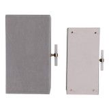 EV22100#S/2 12/14"avea Gray Suede/moonstone Hardware Boxes
