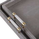 EV22101#S/2 18/20"avea Gray Suede/moonstone Hardware Trays