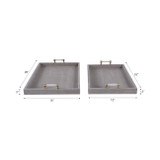 EV22101#S/2 18/20"avea Gray Suede/moonstone Hardware Trays