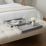 EV22101#S/2 18/20"avea Gray Suede/moonstone Hardware Trays