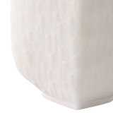 EV22170#15" Mortsel Small Quartz Resin Vase, White