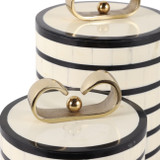 EV22183#S/2 7/9" Platted Blk & White Boxes 