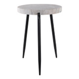 EV22173#21" Avondale Marble Accent Table, White