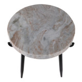 EV22173#21" Avondale Marble Accent Table, White