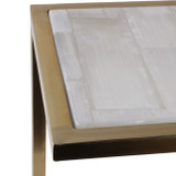 EV22178#24" Douglas Selenite Accent Table, White