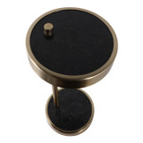 EV22228#24" Chandler Black And Gold Cocktail Table