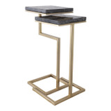 EV22230#S/2 22/25" Clarkdale Black Quartz Accent Tables