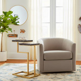 EV22230#S/2 22/25" Clarkdale Black Quartz Accent Tables