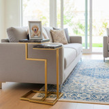 EV22230#S/2 22/25" Clarkdale Black Quartz Accent Tables