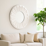 EV22237#36x36" Holbrook Carved Wood Wall Mirror