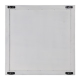 EV22240#35x35" Havasu Wood And Brass Wall Mirror