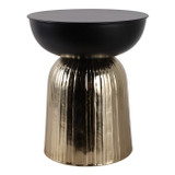 EV22268#18" Tusayan Black And Gold Accent Table
