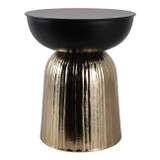 EV22268#18" Tusayan Black And Gold Accent Table