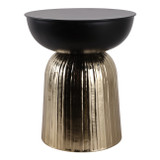 EV22268#18" Tusayan Black And Gold Accent Table