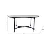 EV22271-02#36x17" Winslow Marble Top Coffee Table