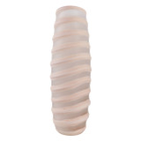 EV22272-01#12" Westerly Small Carved Glass Vase, Ivory