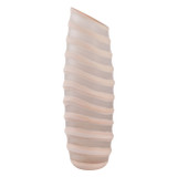 EV22272-01#12" Westerly Small Carved Glass Vase, Ivory