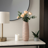 EV22272-02#15" Westerly Medium Carved Glass Vase, Ivory