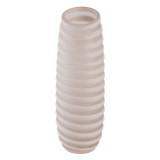 EV22272-03#17" Westerly Large Carved Glass Vase, Ivory