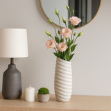 EV22272-03#17" Westerly Large Carved Glass Vase, Ivory