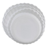 EV22273-01#12" Warwick Small White Carved Glass Vase