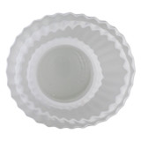 EV22273-01#12" Warwick Small White Carved Glass Vase