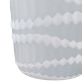 EV22273-02#13" Warwick Large White Carved Glass Vase