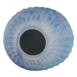 EV22274-02#13" Warwick Large Blue Carved Glass Vase