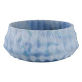 EV22275#12" Warwick Blue Carved Glass Bowl