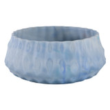 EV22275#12" Warwick Blue Carved Glass Bowl