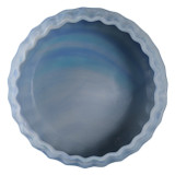 EV22275#12" Warwick Blue Carved Glass Bowl