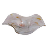 EV22278#9" Scinder Amber Glass Bowl