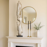 EV22282-02#32" Bedford Large Silver Wood Post Statuary