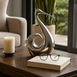 EV22285#11" Bowling Swan Statuary, Silver