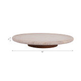 EV22366#Gedor Small Marble Lazy Susan Tray