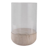EV22372#Bashan Large Marble Candle Hurricane