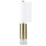 EV51465#27" Halo Crystal And Metal Table Lamp