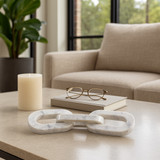 EV22719#14" Louvine Carved Marble Chain Object