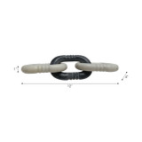 EV22724#12" Finno Carved Marble Chain Object