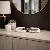 EV22724#12" Finno Carved Marble Chain Object