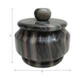 EV22729-01#5" Rennalt Small Carved Marble Jar