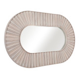 EV22732#60" Colmar Fluted Wood Mirror, White Wash