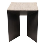 EV22740-01#25" Besancon Metal And Travertine Accent Table