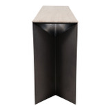 EV22740-02#58" Besancon Metal And Travertine Console Table